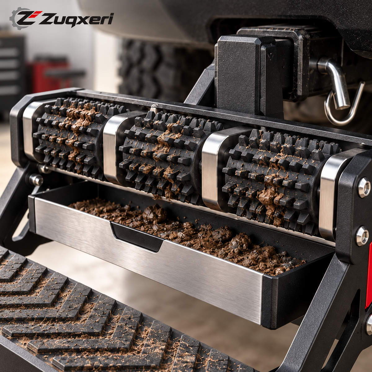 Zuqxeri™ CleanStep Roll-Clean Hitch Platform