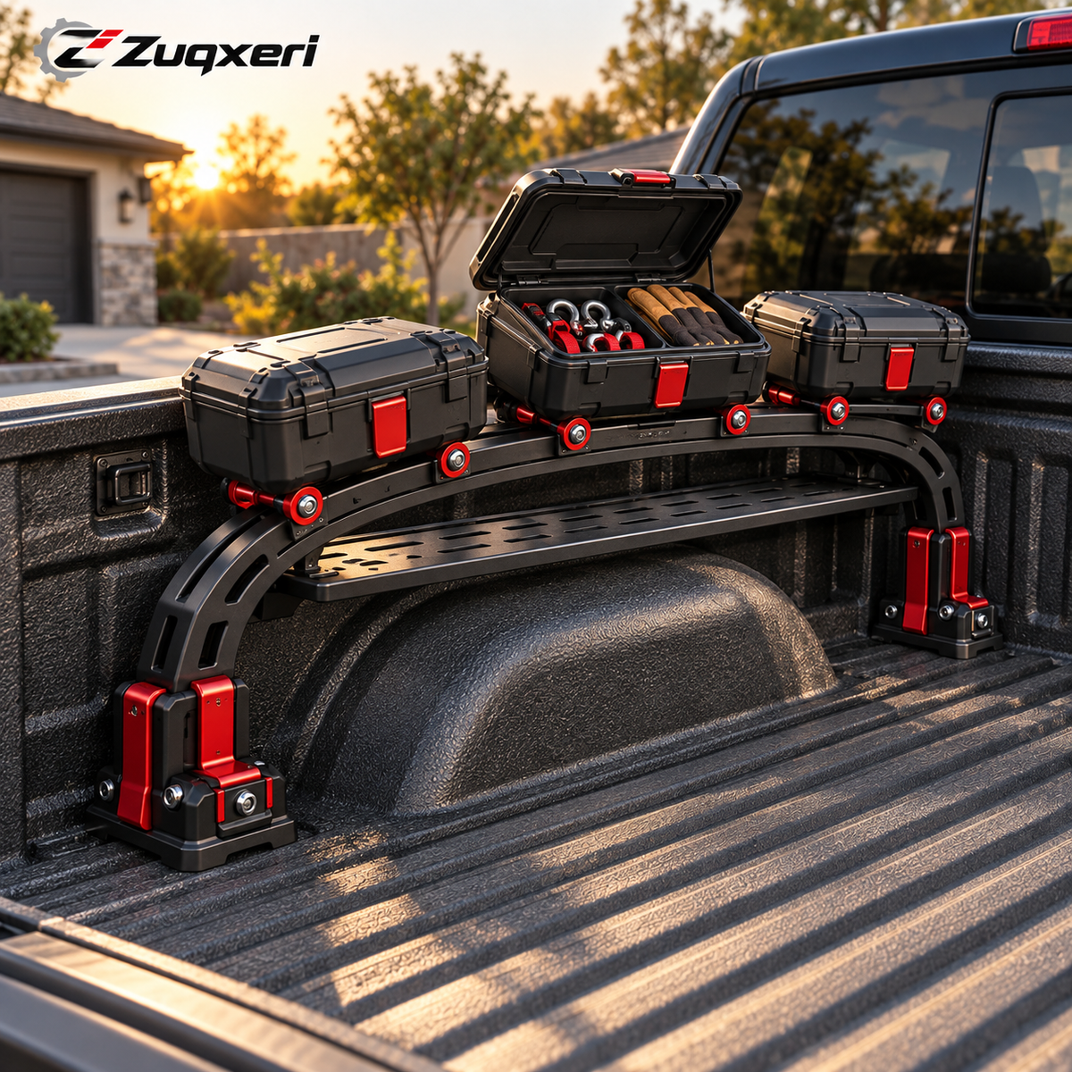 Zuqxeri™ WheelArc Modular Over-Wheel Storage Bridge