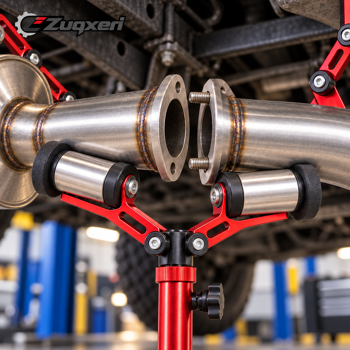 Zuqxeri ExhaustGlide Twin-Roller Alignment Cradle